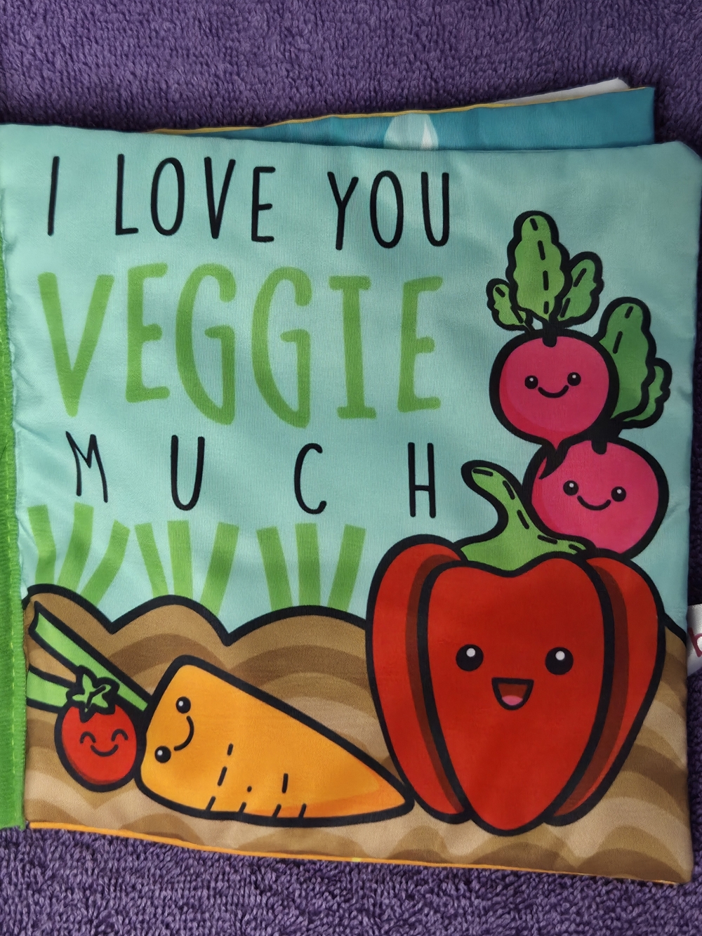 Ebba Story Pals Baby Soft Book I Love You Veggie Much